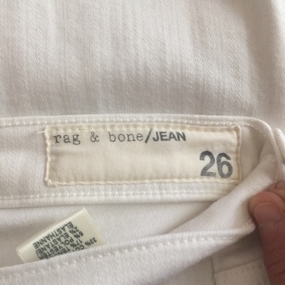Rag & Bone The Skinny Jean In White- Size 26 - Picture 6 of 8